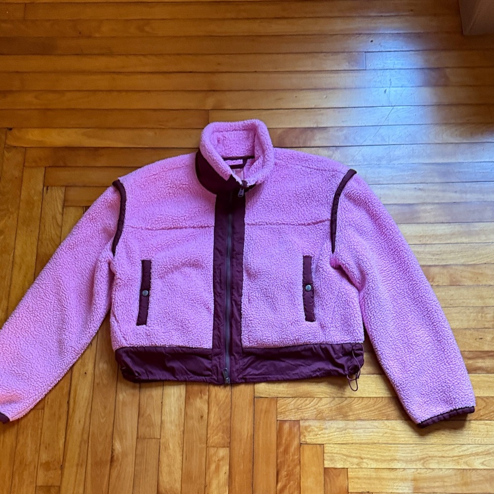 Free People Movement Pink and Maroon Fleece